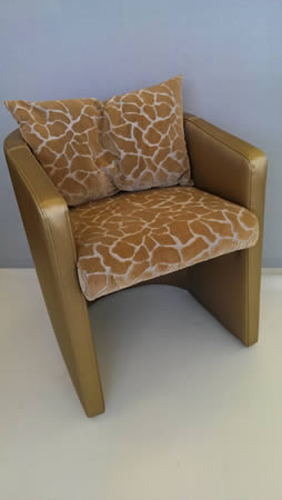 2 Cocktail Sessel African Style Bezug Kunstleder gold Stoffbezug Joop a' 385 €