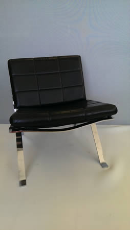Original Girsberger Lounge Chair gut erhalten Leder schwarz / Chrom 599 €